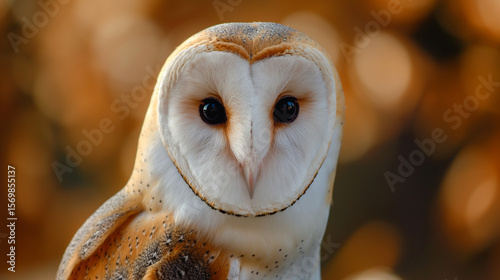 common barn owl ( Tyto albahead ) close up,NightWingsInsight, GhostOwlFocus, SilentRaptorLook, CloseFeatherScene