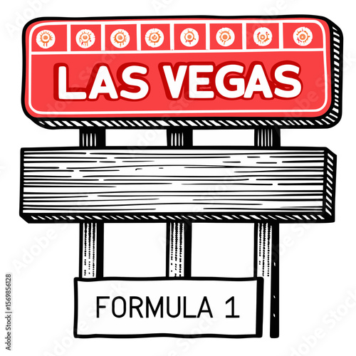 Las Vegas Sign for Formula 1 Racing Events, Motorsport blogs, Car Racing Websites, Sports Promotion, Event Awareness, and Tour Guide Content  