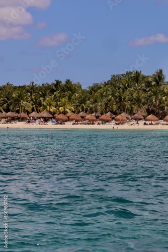 Fototapeta Naklejka Na Ścianę i Meble -  Tropical beach with palm trees