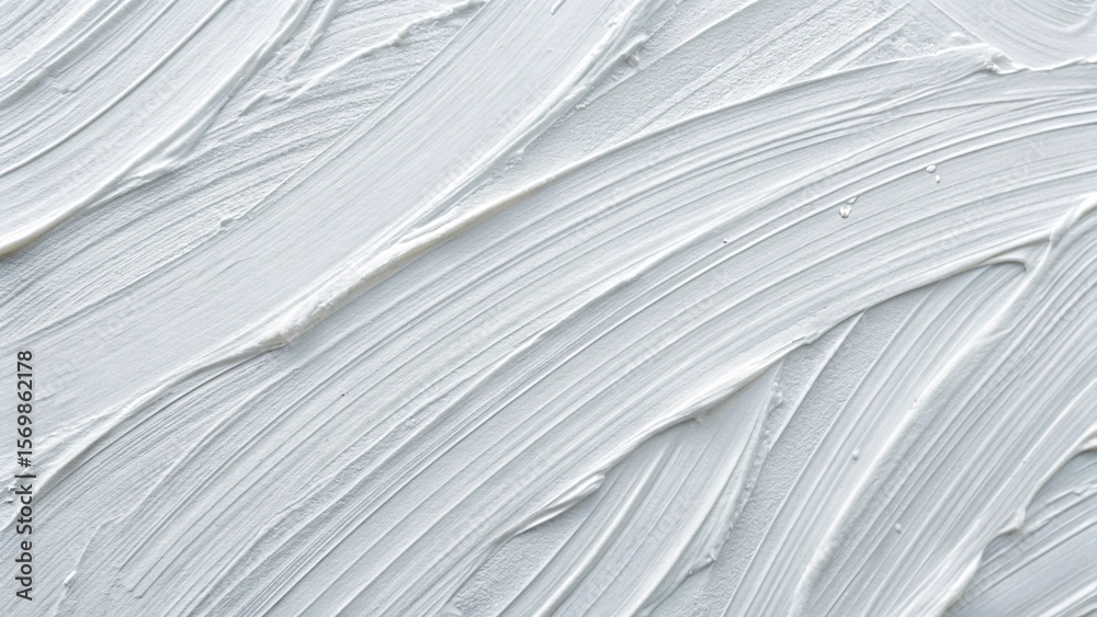Obraz premium Abstract White Paint Texture: Elegant Swirls and Brushstrokes, Serene Minimalist Background
