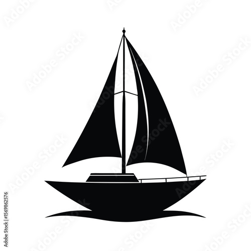 a luxury yacht style sailboat with dual sails vector image