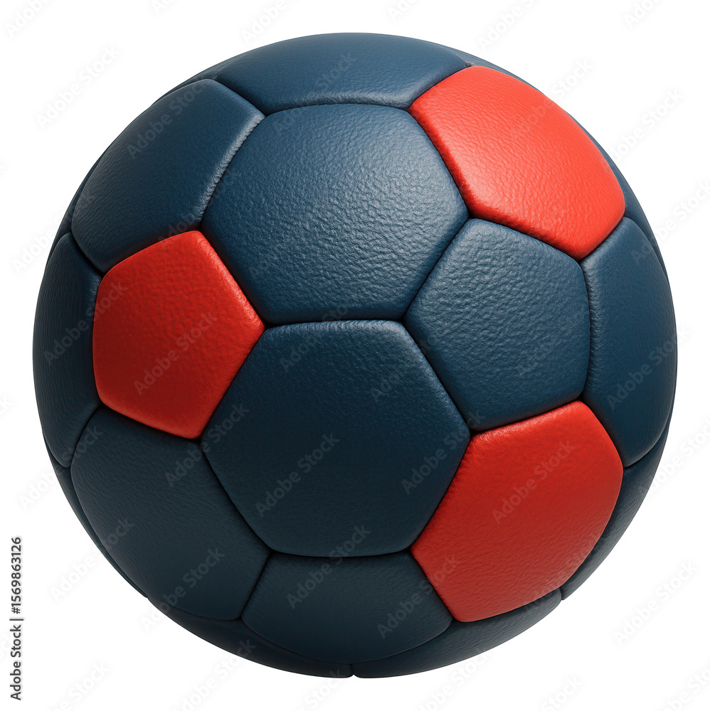 Fototapeta premium Blue handball with a grippy exterior for team training sessions