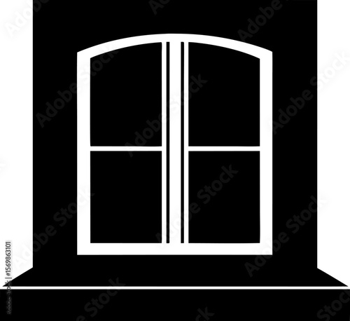 Simple Window Sill Vector Illustration