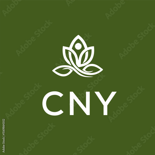 CNY logo design on white  background.