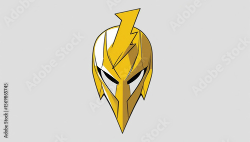  Golden Spartan Lightning Helmet