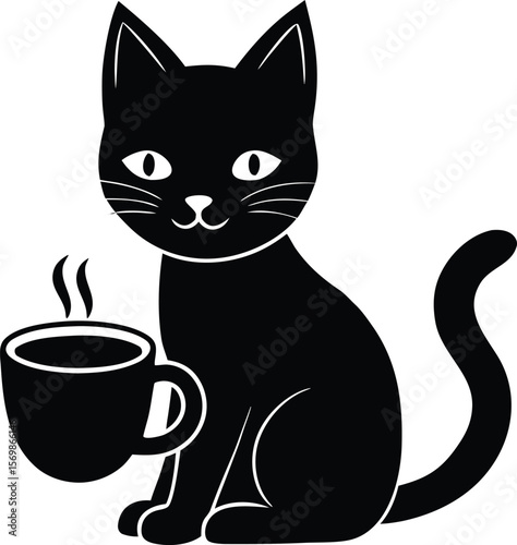  a kitty enjoying a warm coffee mug