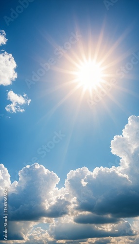 Tranquil Sky with Radiant Sunlight