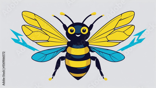  Cheerful Electric Bee Mascot