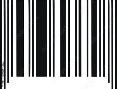 Black silhouette of a barcode on white background 