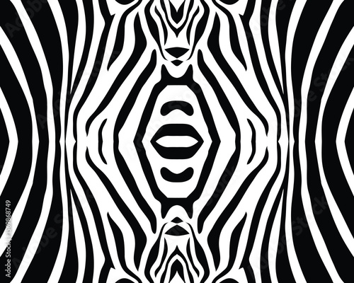 Seamless pattern of zebra skin on a white background	
