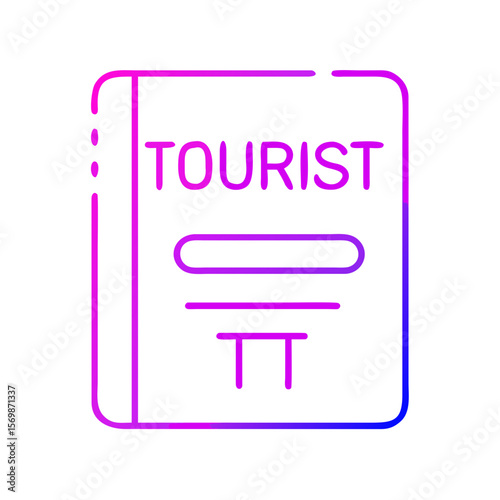 Tourist guidebook icon in vibrant gradient design  