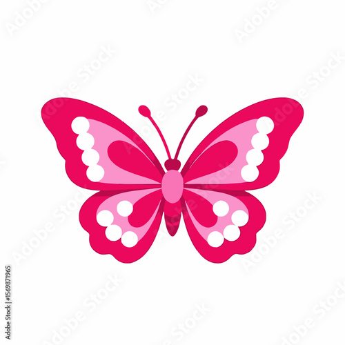 Pink Butterfly Illustration-Cute Insect Art-Whimsical Butterfly Design-Colorful Winged Creature-Nature Inspired Artwork-Butterfly Graphic-Pretty Butterfly Image