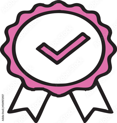 Verified success: A clean, modern checkmark in a blue seal, symbolizing approval, quality, and completion.

