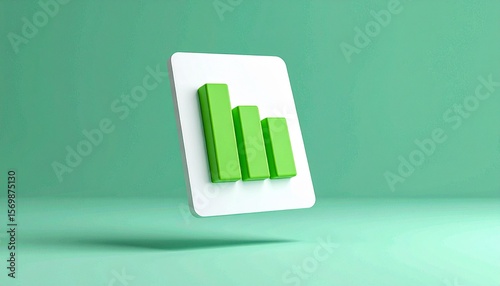 A bar graph jumping over a rotating spreadsheet icon
