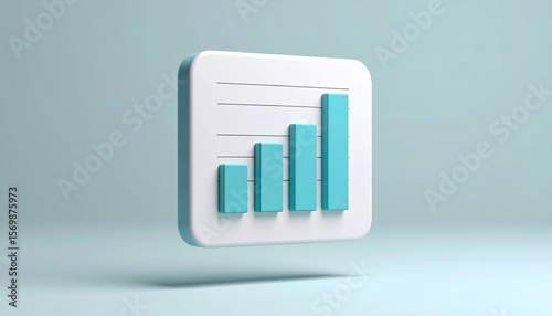 A bar graph jumping over a rotating spreadsheet icon