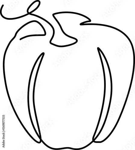 pepper line art logo one line