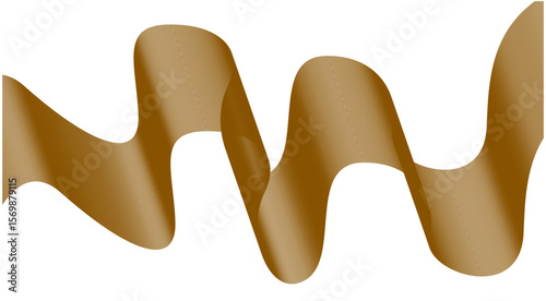 Wavy Blend Abstract Curved Brown Color Background Design Vector Illustration