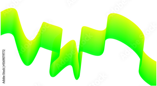 Wavy Blend Abstract Curved Color Green Background Design Vector Illustration