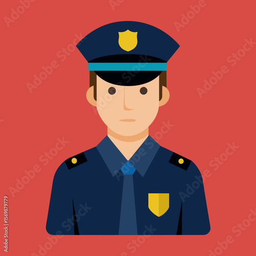 police officer, vector illustration