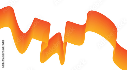 Wavy Blend Abstract Curved Orange Background Design Vector Illustration
