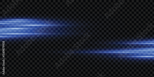 Wallpaper Mural Blue line light creates a long abstract background. Space energy and glowing effects add magic to the night. Ideal as an Overlay for futuristic designs. Torontodigital.ca