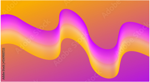 Abstract Blend Wavy Curved Background Colors Design Vector Illustration