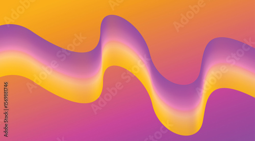 Abstract Blend Wavy Curved Background Colors Design Vector Illustration