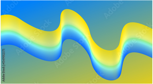Abstract Blend Wavy Curved Background Multicolor Design Vector Illustration