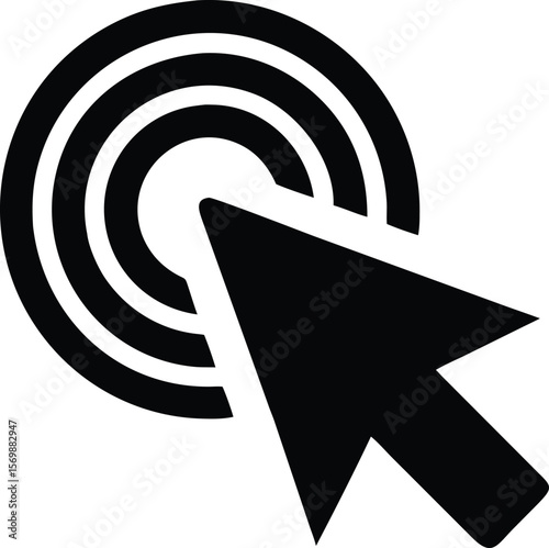Click cursor target icon symbol vector