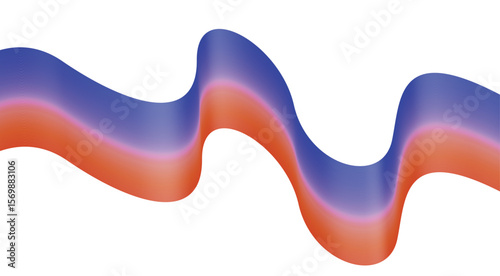 Abstract Blend Wavy Curved Multicolor Gradient Background Design Vector Illustration