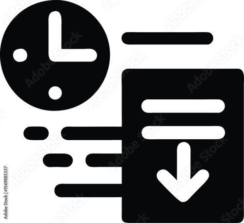 Time management and file downloading icon