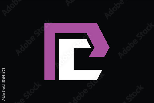 Letter D, C, DC OR CD logo. monogram vector logo in a modern line style.	