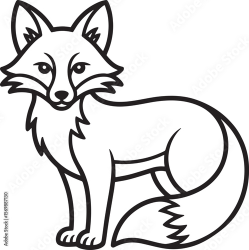 Stylized fox illustration animal mammal