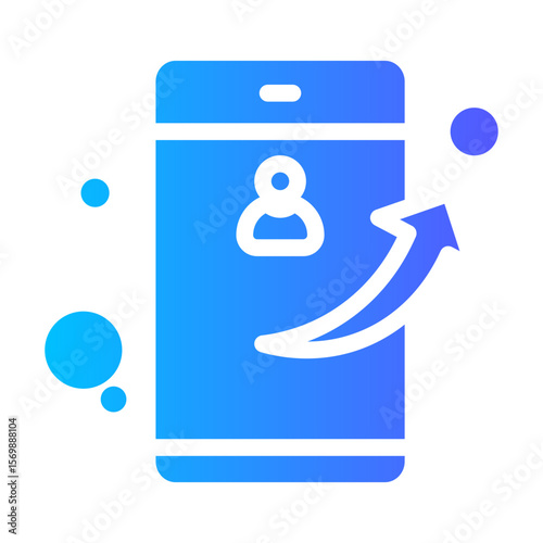 outgoing call gradient icon