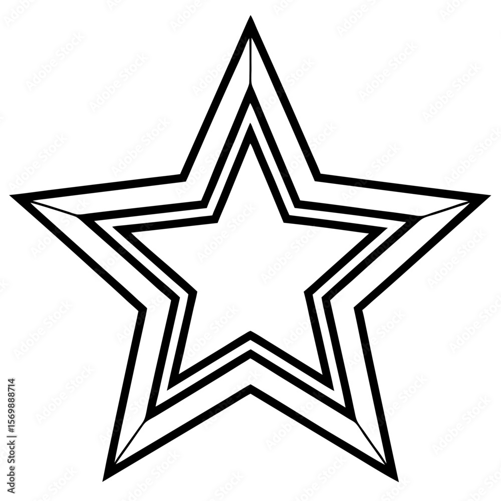 Obraz premium Simple Education Star Outline