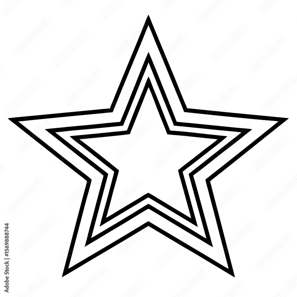 Fototapeta premium Simple Education Star Outline