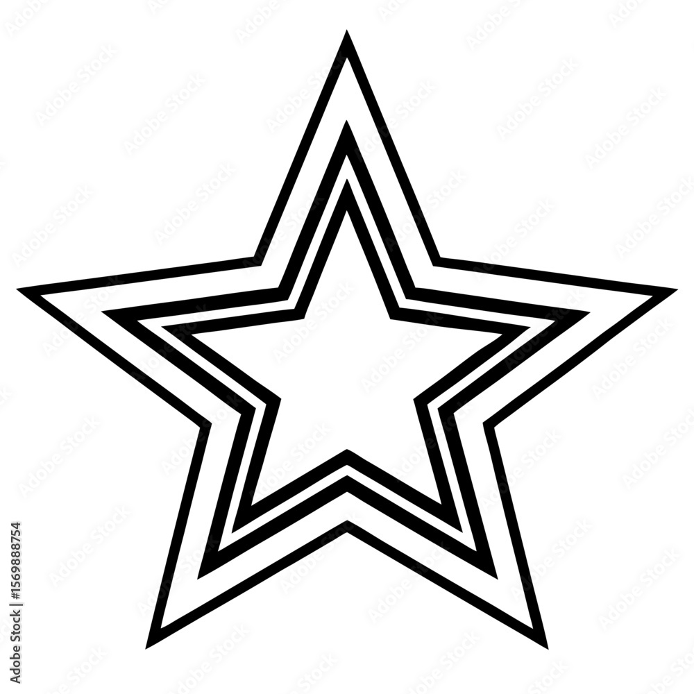 Fototapeta premium Simple Education Star Outline