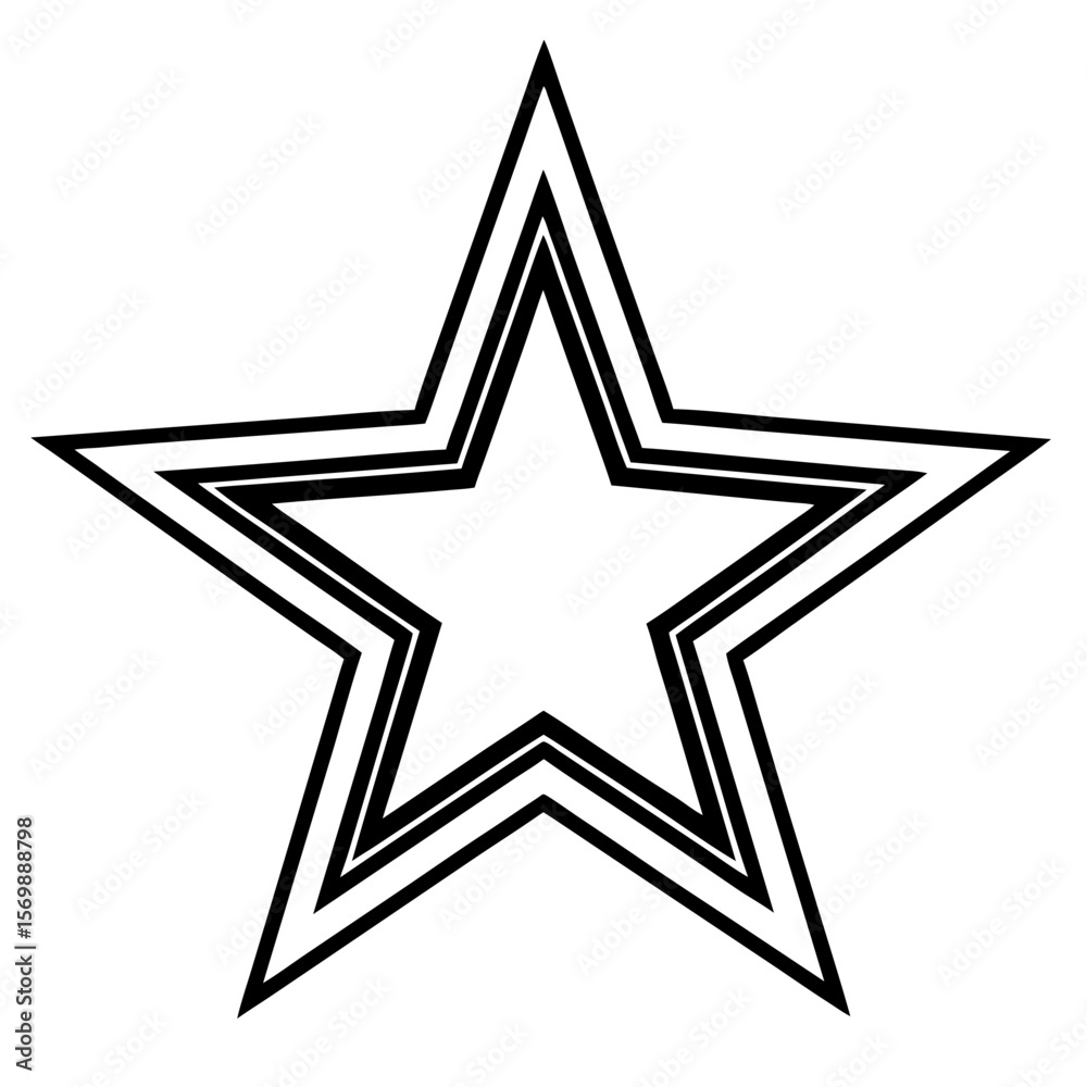 Fototapeta premium Simple Education Star Outline