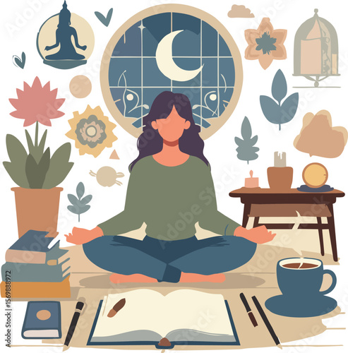 Wellness in Daily Life – Self-Care Vector Art