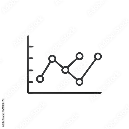 Simple line graph with connected dots showing fluctuating data trends