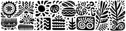 Hand‑Drawn Soap and Treat Illustration, Tribal Hygiene Folk Art Pattern Vector for Wellness and Daily Life Adventure Themes Design