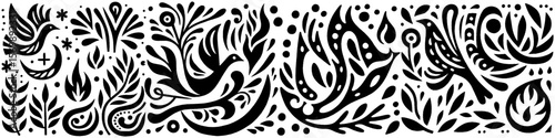 Hand‑Drawn Pigeon Illustration, Tribal Urban Folk Art Pattern Vector for Wildlife and City Nature Theme Designs