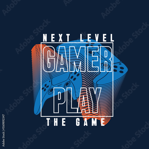 Next Level Gamer Play the Game console vector graphic