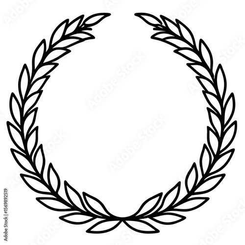 Simple Floral Ring Line Art