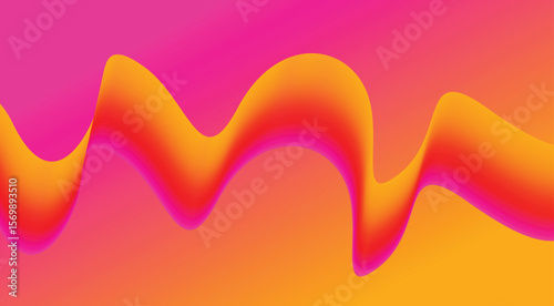 Abstract Blend Wavy Curved Background Colorful Gradient Design Vector Illustration