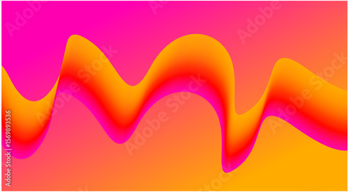 Abstract Blend Wavy Curved Background Colorful Gradient Design Vector Illustration