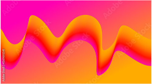 Abstract Blend Wavy Curved Background Colorful Gradient Design Vector Illustration