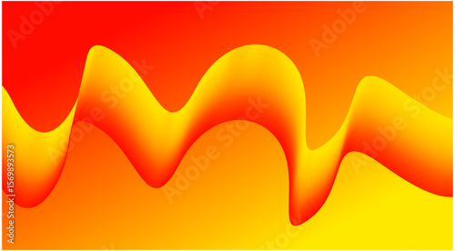 Abstract Blend Wavy Curved Background Orange Gradient Design Vector Illustration