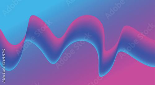 Abstract Blend Wavy Curved Background Purple Gradient Design Vector Illustration