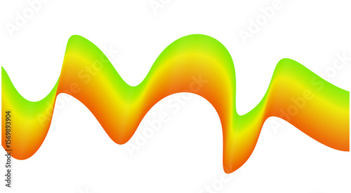 Abstract Blend Wavy Curved Yellow Gradient Design Background Vector Illustration